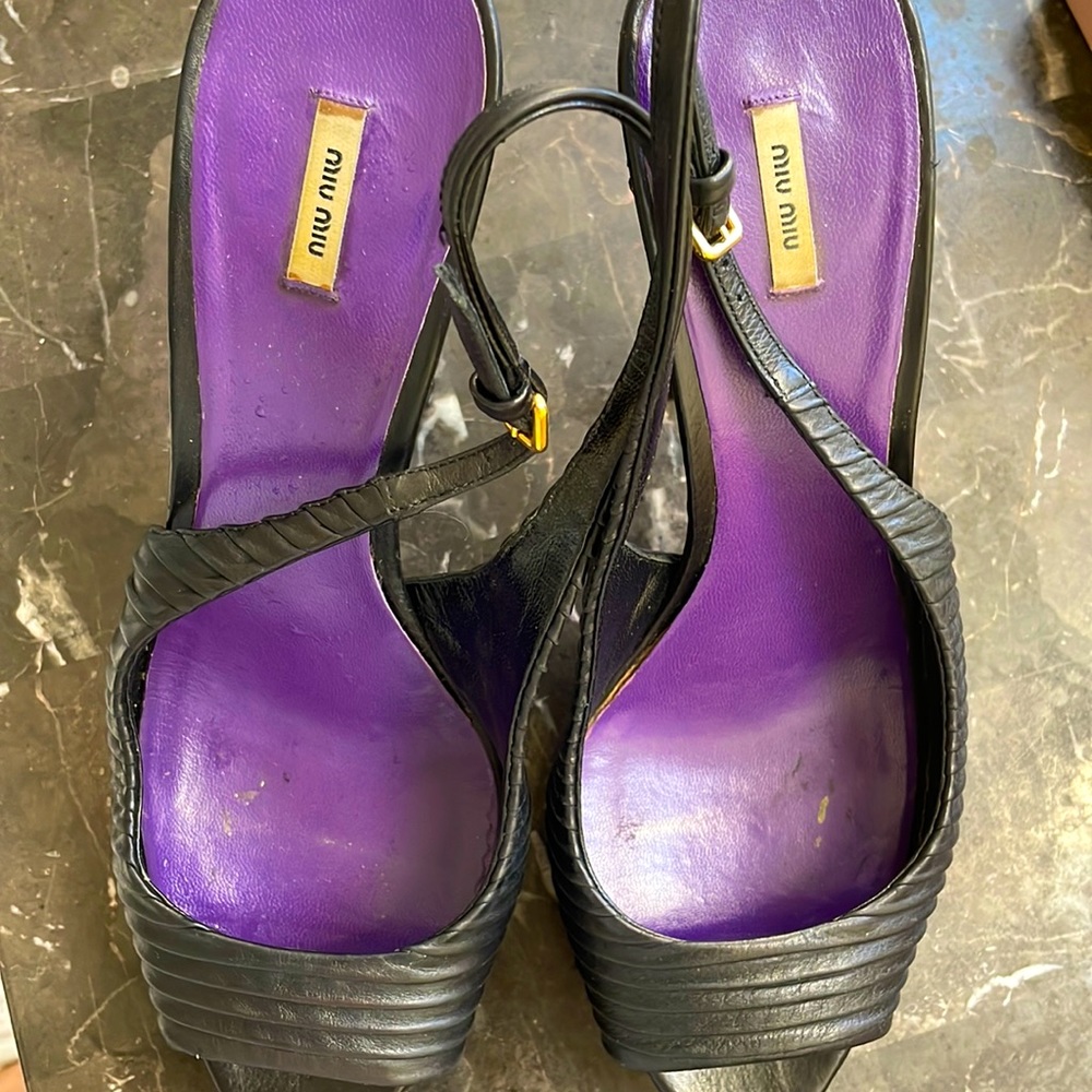 Miu Miu sling back in black size 39